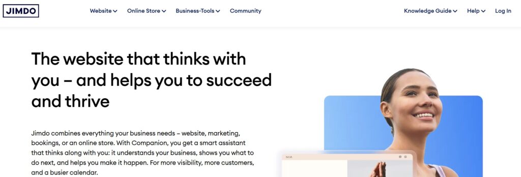 Jimdo website builder