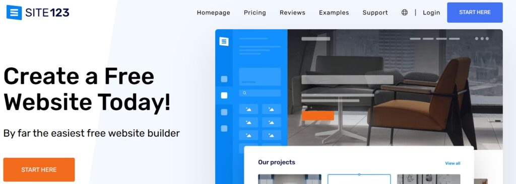 SITE123 website builder